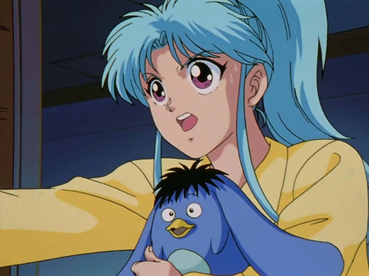 Botan, Yu Yu Hakusho, blue hair, SD Desktop Wallpaper