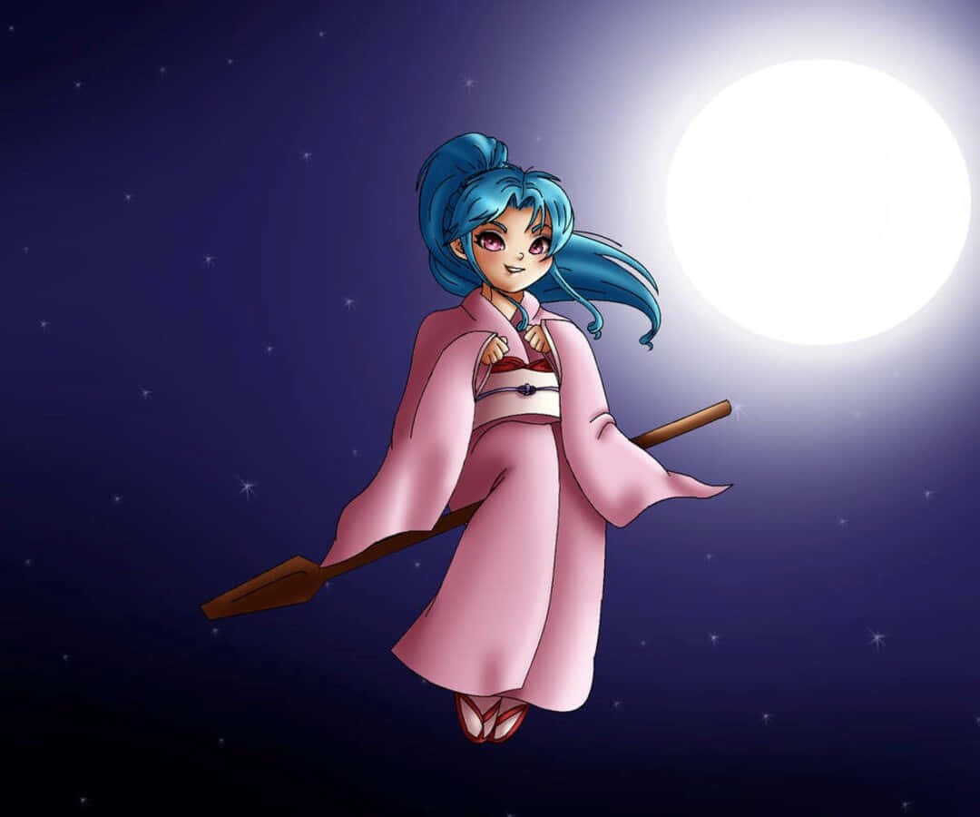 Botan, Yu Yu Hakusho, blue-haired, SD Desktop Wallpaper