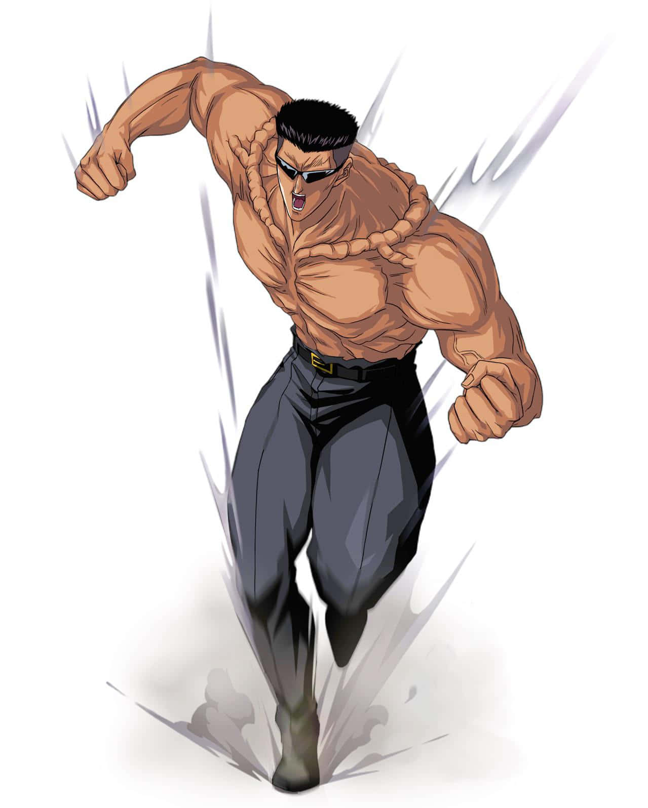 Toguro, power charge, muscular anime man, HD Phone Wallpaper