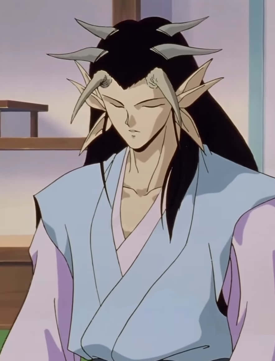 Yomi, Yu Yu Hakusho, black hair, SD Phone Wallpaper
