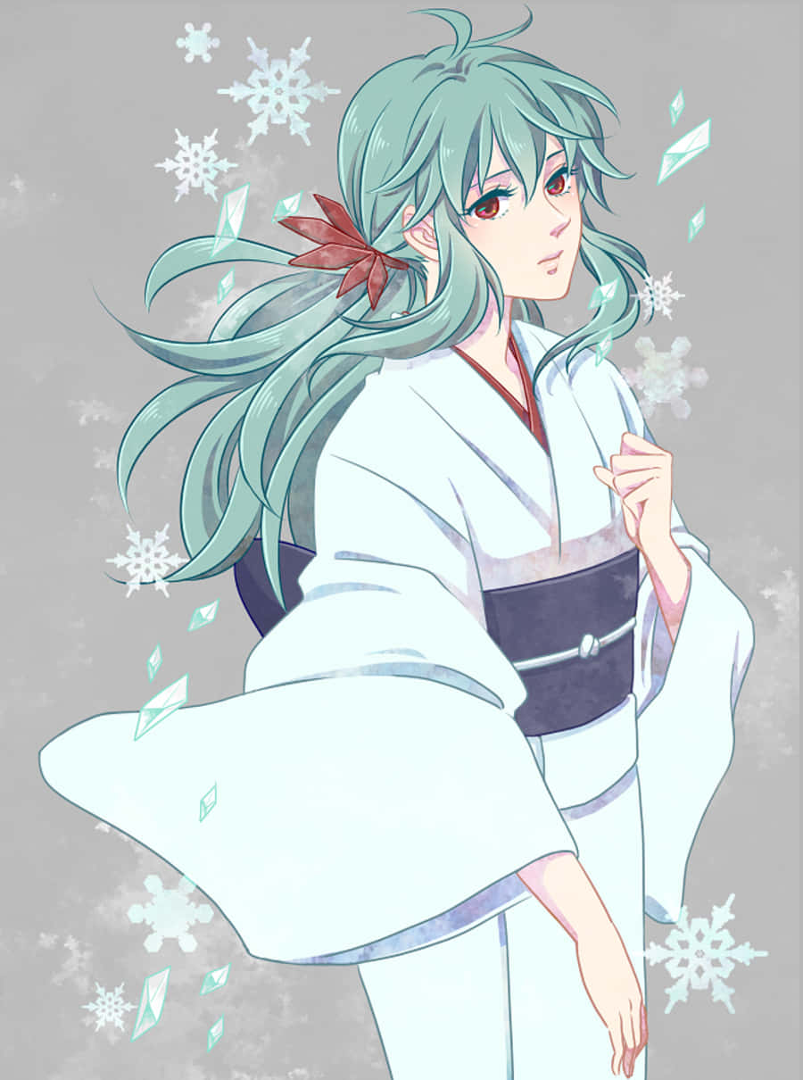 Yukina, Yu Yu Hakusho, teal hair, SD Phone Wallpaper