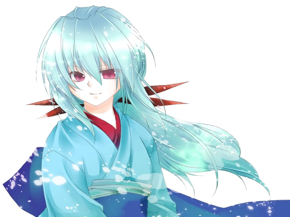 Yukina, Yu Yu Hakusho, cyan hair, SD Desktop Wallpaper