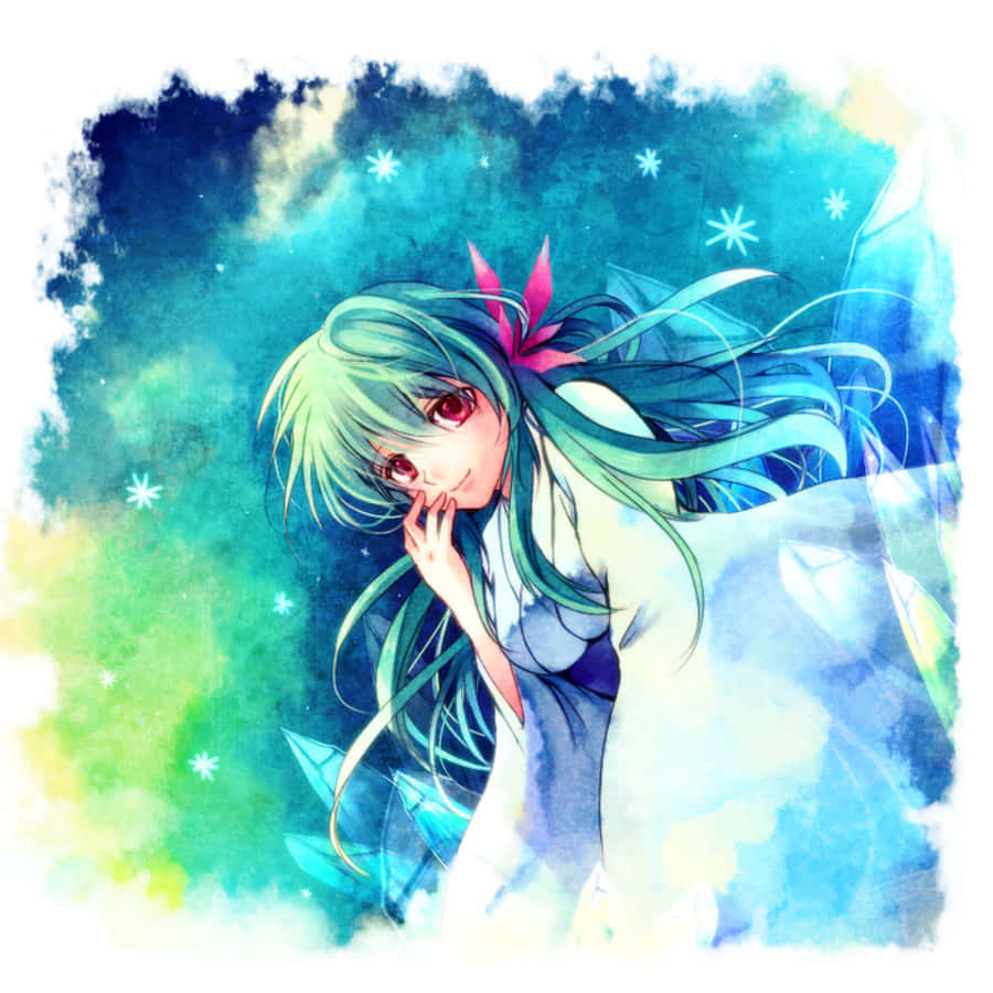 Yukina, Yu Yu Hakusho, teal-haired, SD Desktop Wallpaper