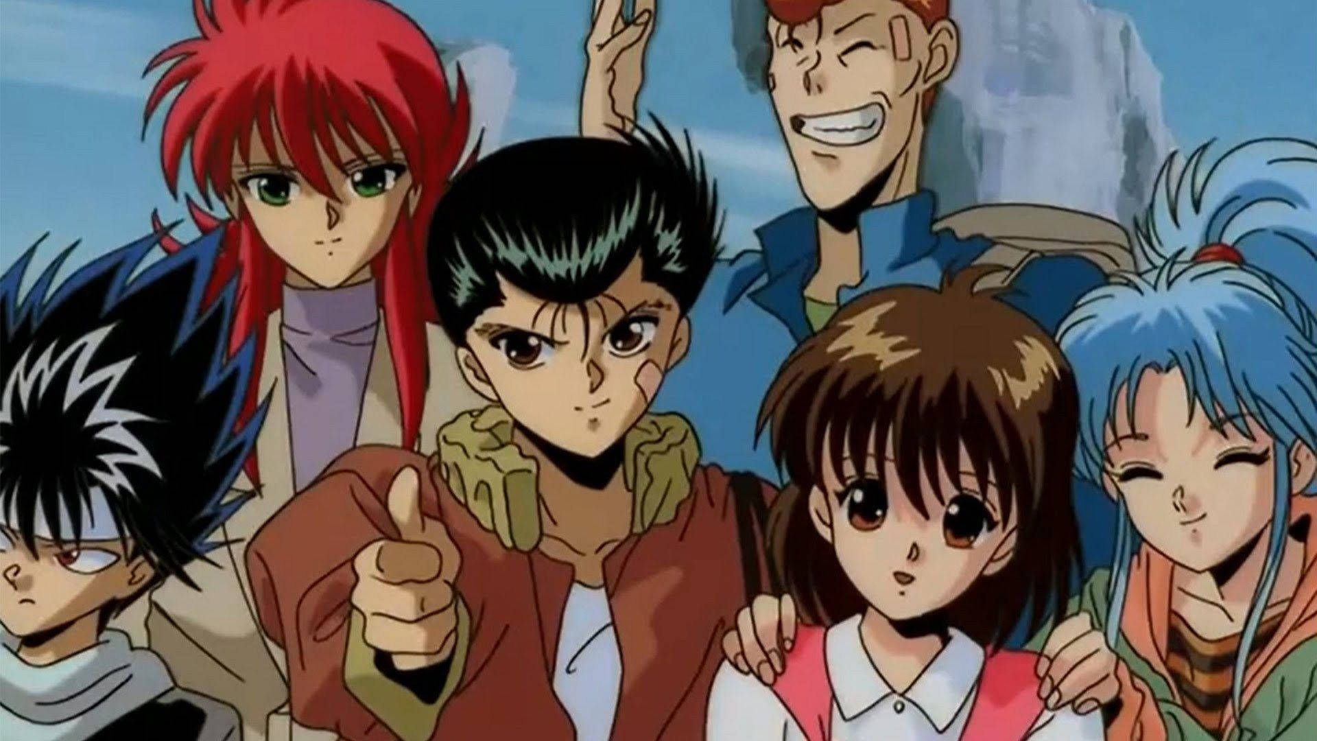 Yu Yu Hakusho, group photo, six diverse characters, Full HD Desktop Wallpaper