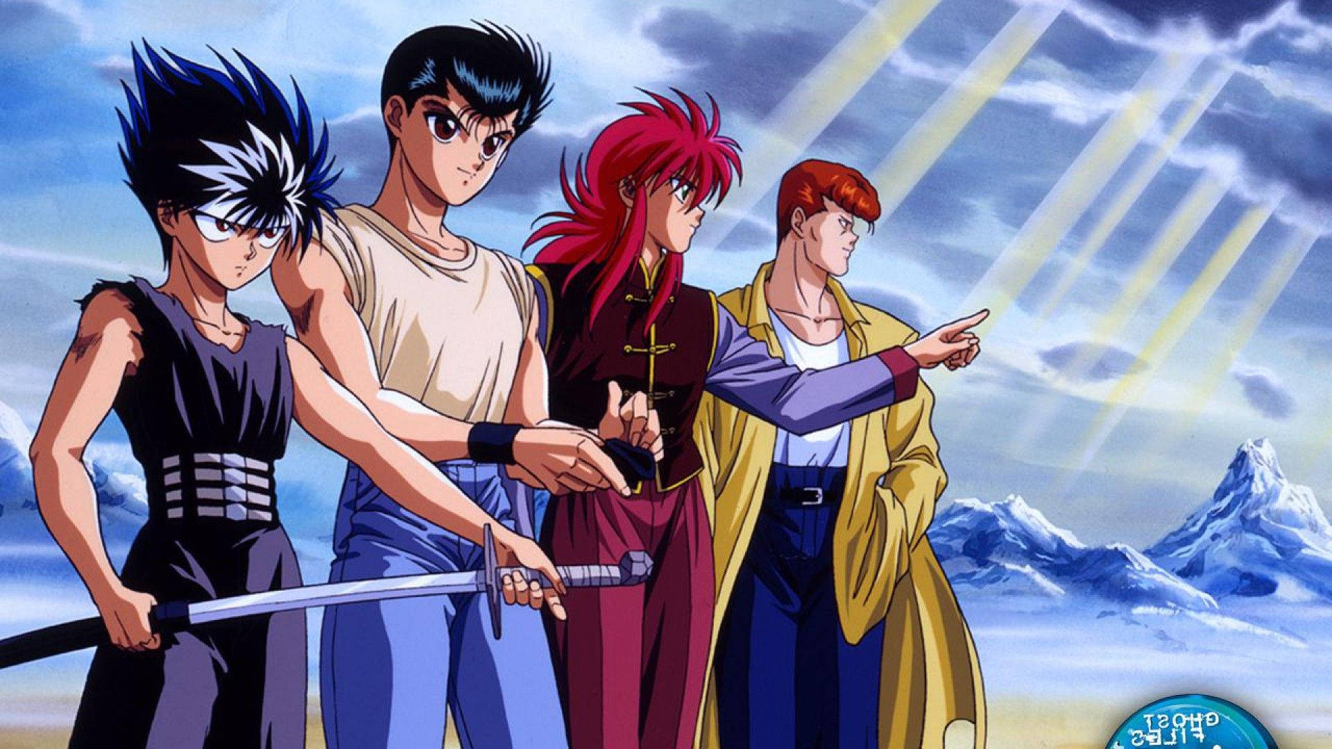 Yu Yu Hakusho, blue themed, anime warriors, Full HD Desktop Wallpaper