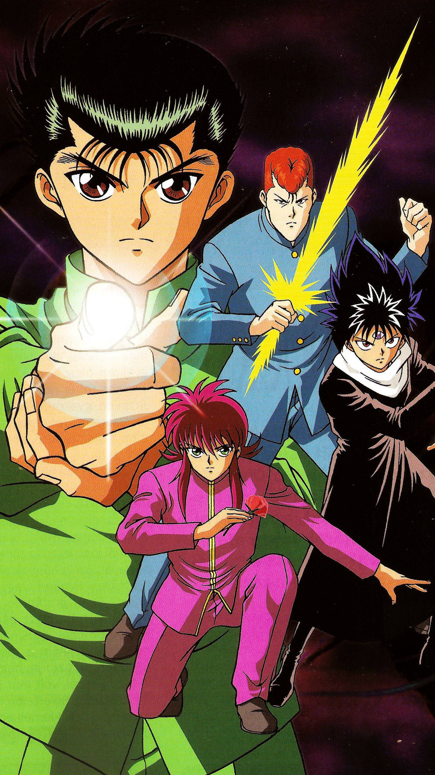 Yu Yu Hakusho, characters, poster art, 2K Phone Wallpaper
