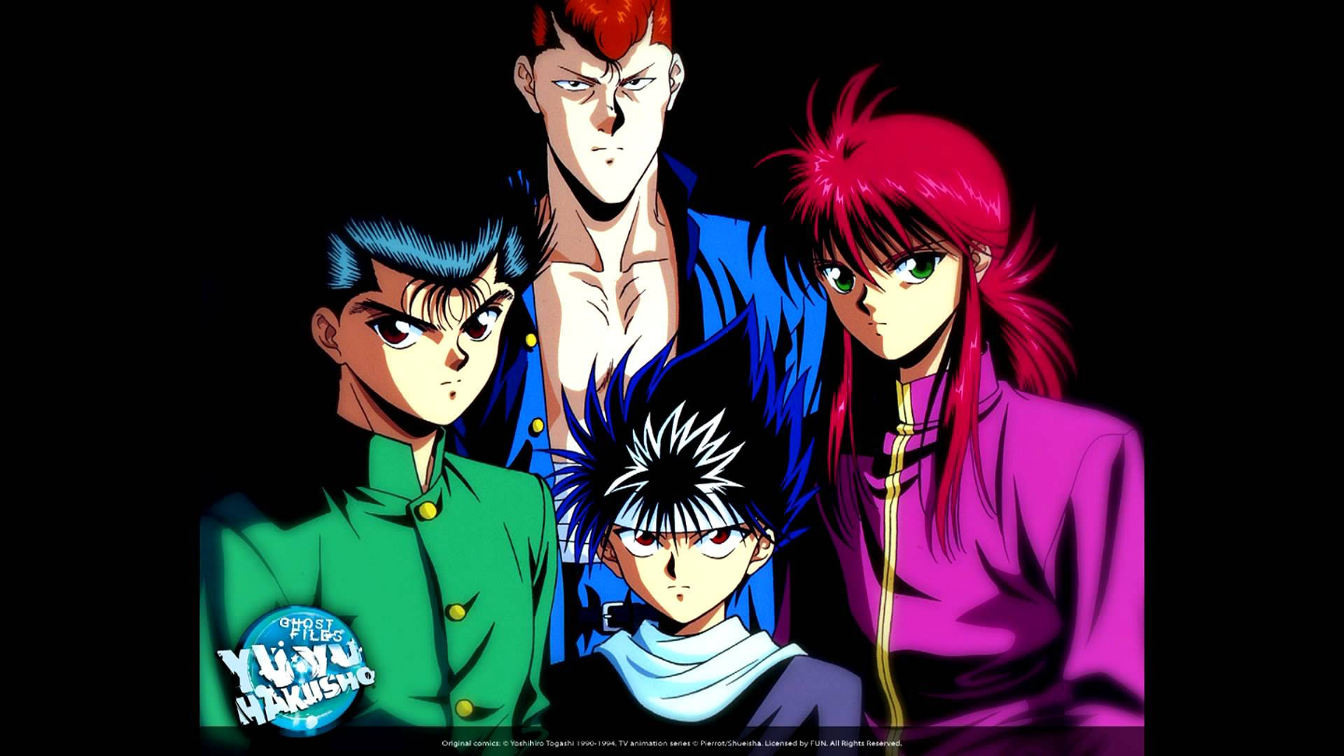 Yu Yu Hakusho, anime characters, vibrant hair colors, Full HD Desktop Wallpaper