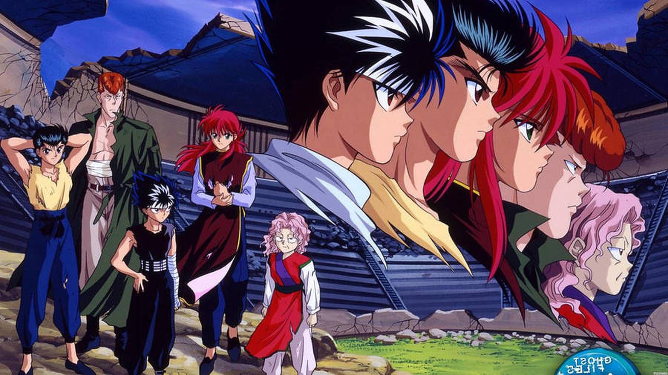 Yu Yu Hakusho, spiky hair, bold colors, Full HD Desktop Wallpaper