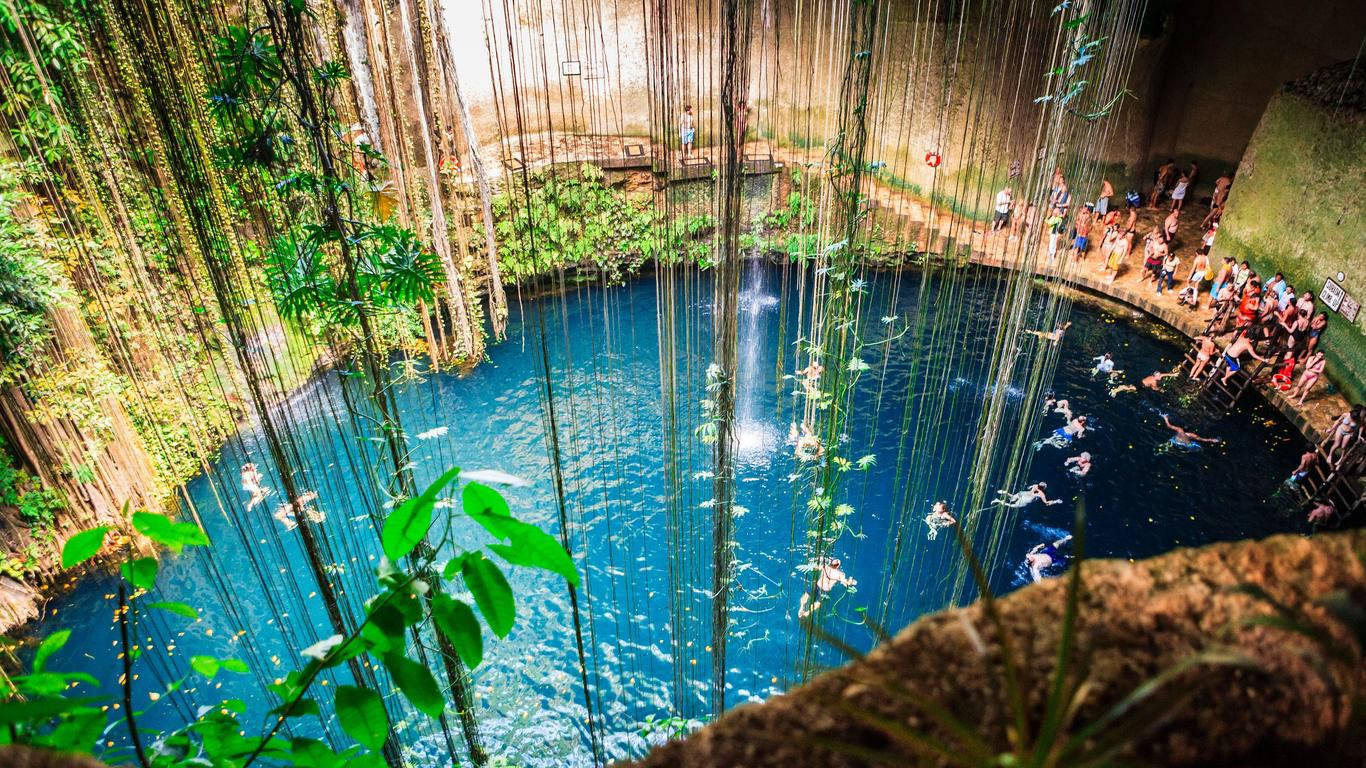 Yucatan, cenote, vibrant blue, HD Desktop Wallpaper