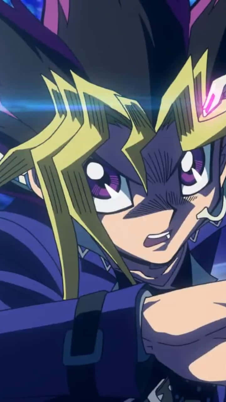 Yugi Muto, spiky blonde hair, purple eyes, HD Phone Wallpaper