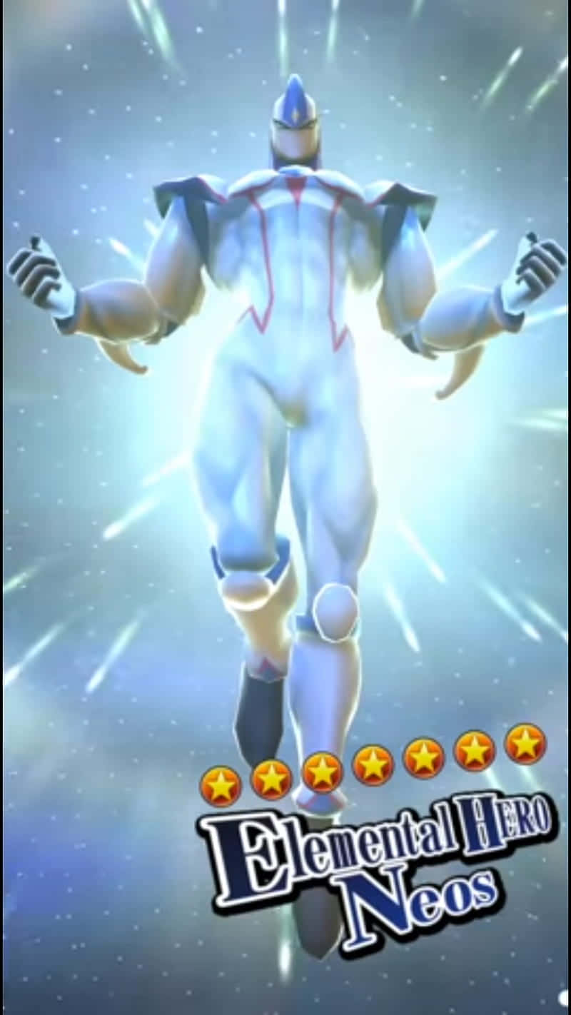 Yugioh Elemental Hero, glowing white armored hero, blue helmet, HD Phone Wallpaper