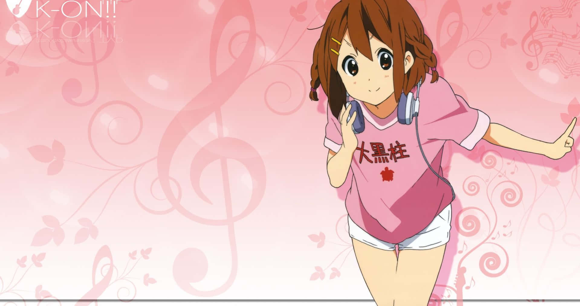 Yui Hirasawa, brown hair, headphones, HD Desktop Wallpaper
