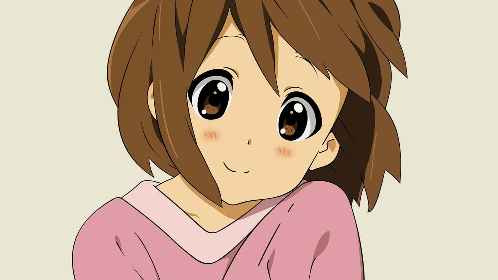 Yui Hirasawa, pink sweater, brown hair, HD Desktop Wallpaper