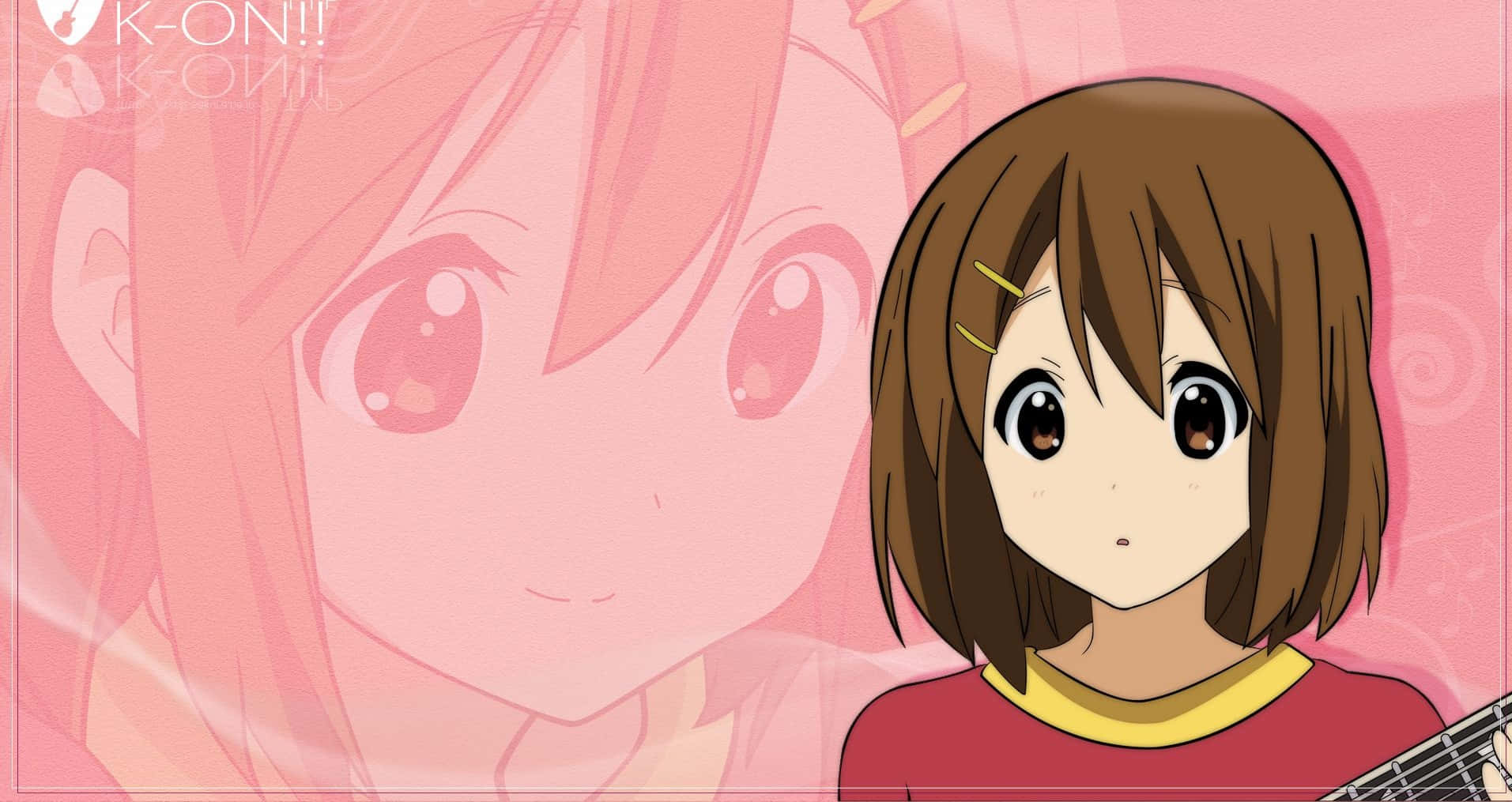 Yui Hirasawa, guitar, red shirt, HD Desktop Wallpaper