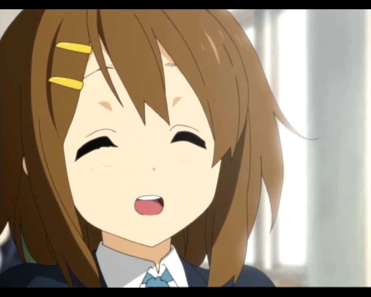 Yui Hirasawa, guitar, school uniform, HD Desktop Wallpaper