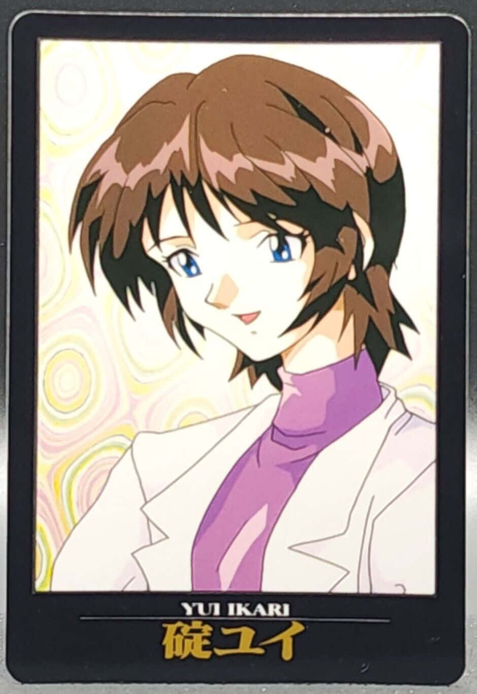 Yui Ikari, brown hair, blue eyes, HD Phone Wallpaper