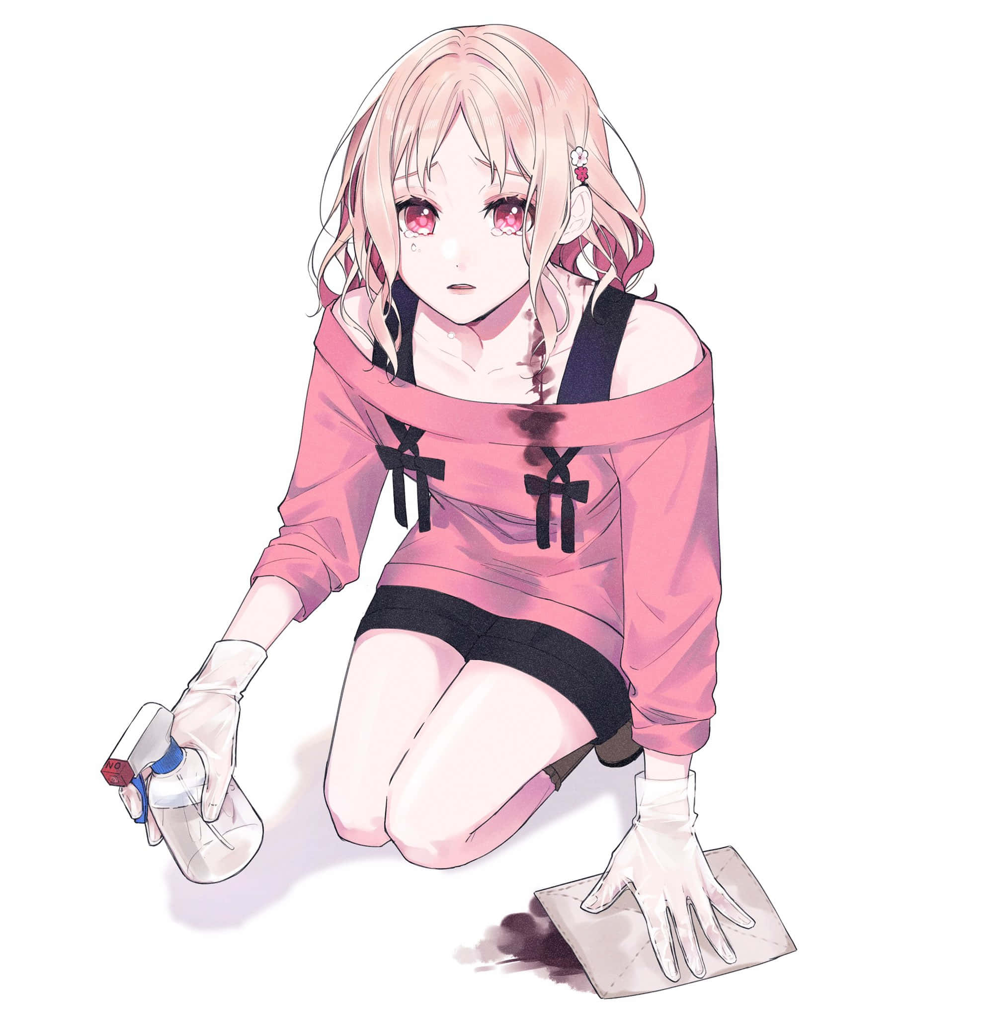 Yui Komori, pink-haired anime girl, pink hoodie, Full HD Phone Wallpaper