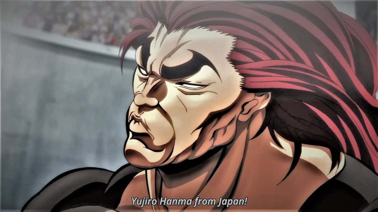 Yujiro Hanma, spiky red and black hair, close-up shot, HD Desktop Wallpaper