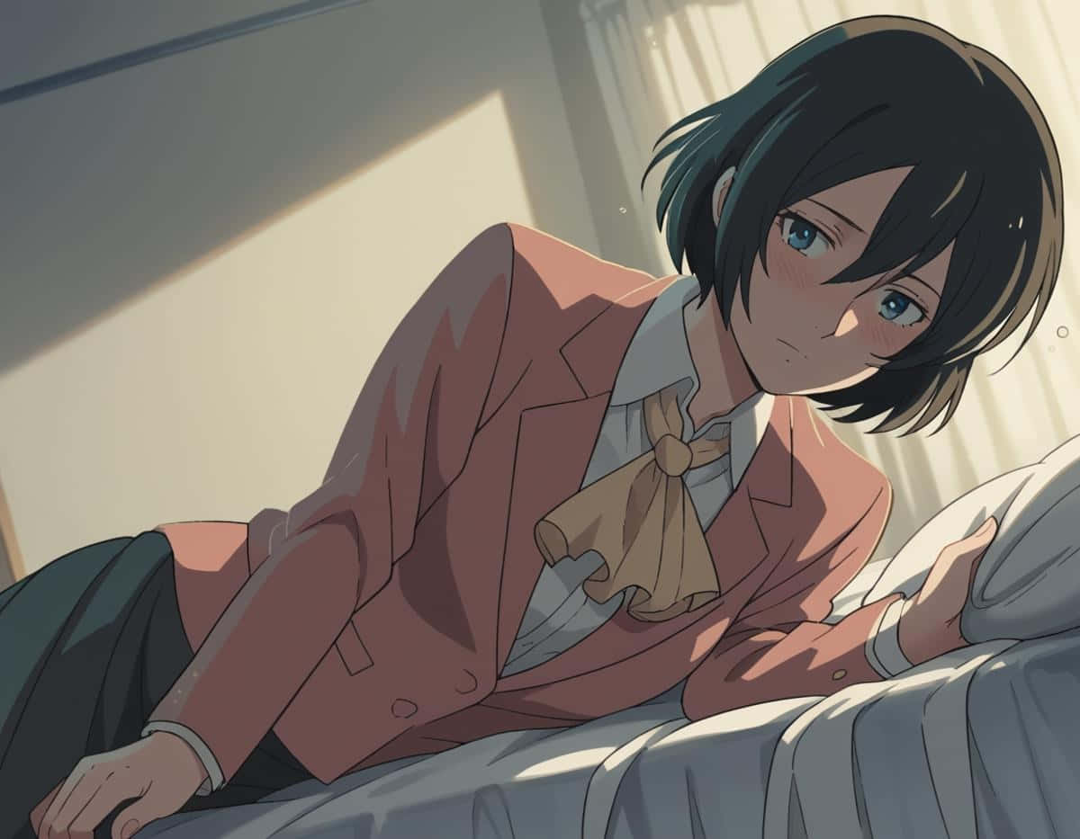 Yukari Yukino, short dark hair, blue eyes, SD Desktop Wallpaper
