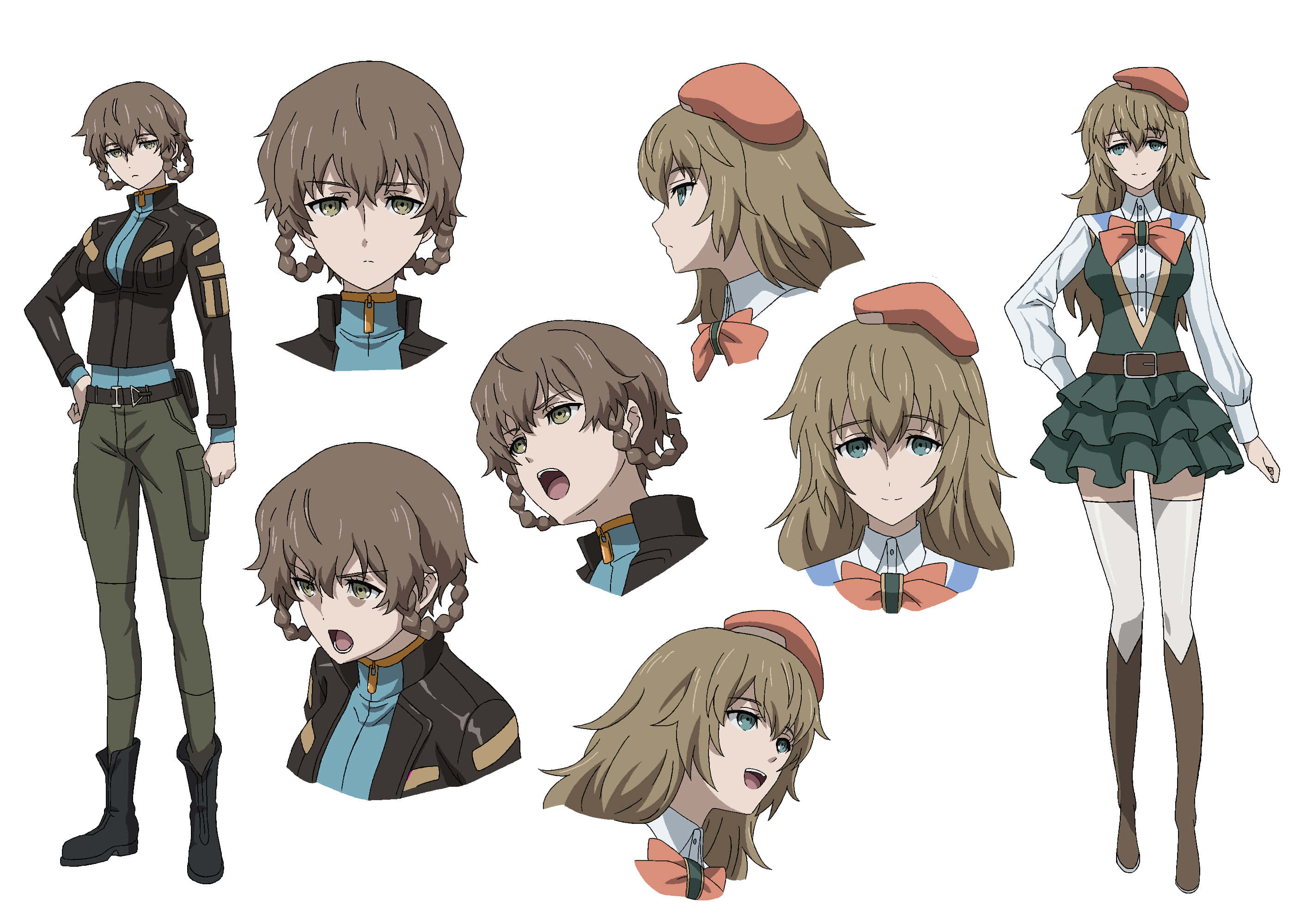 Yuki Amane, brown-haired girl, military outfit, 2K Desktop Wallpaper