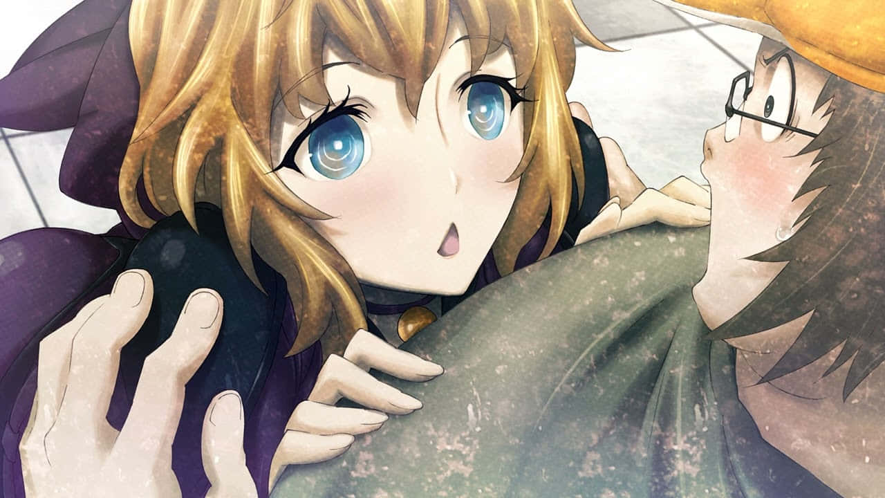Yuki Amane, blonde anime girl, blue eyes, HD Desktop Wallpaper