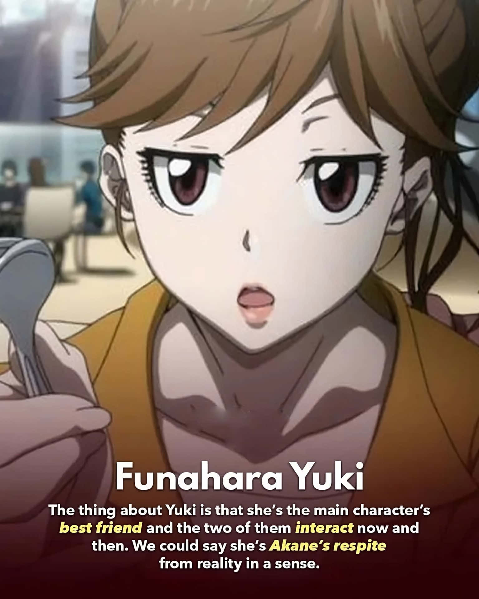 Yuki Funahara, brown hair, wide eyes, Full HD Phone Wallpaper