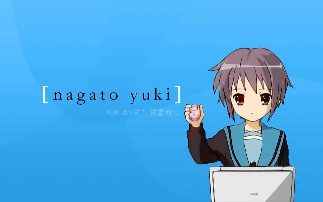 Yuki Nagato, short gray hair, pink piggy bank, HD Desktop Wallpaper