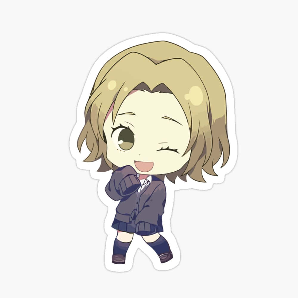 Yuki Yoshikawa, chibi anime girl, blonde hair, SD Desktop Wallpaper