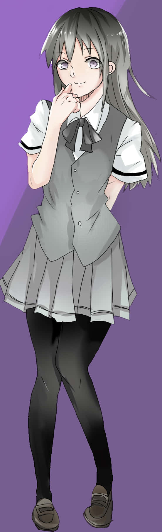 Yukiko Kanzaki, gray hair, blue eyes, HD Phone Wallpaper