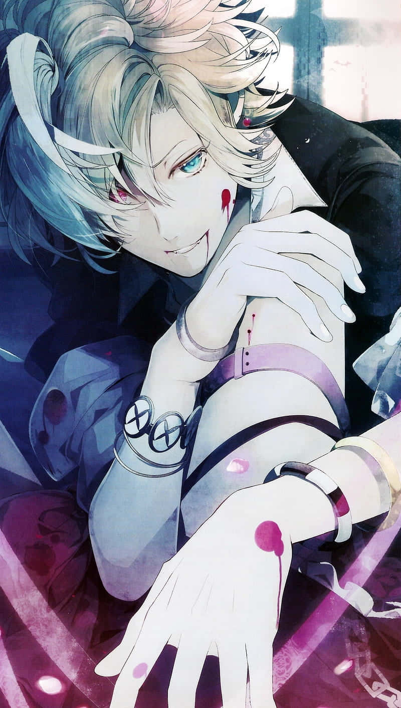 Yuma Mukami, smirk, blue and white hair, HD Phone Wallpaper