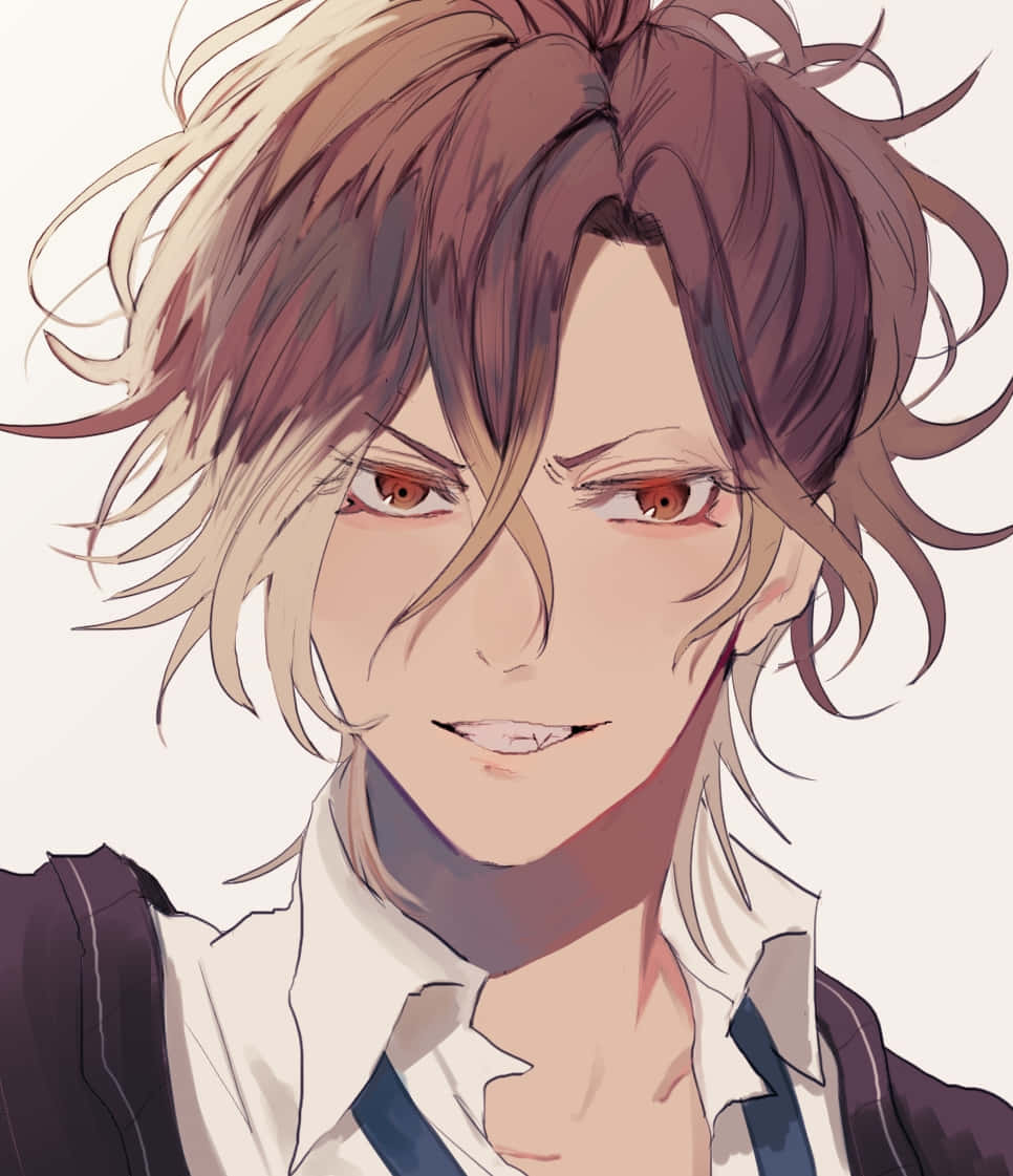 Yuma Mukami, smirk, anime portrait, SD Phone Wallpaper
