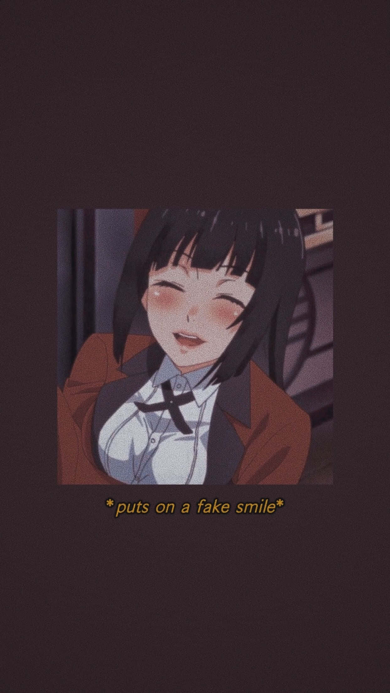 Yumeko Jabami, short black hair, rosy cheeks, Full HD Phone Wallpaper
