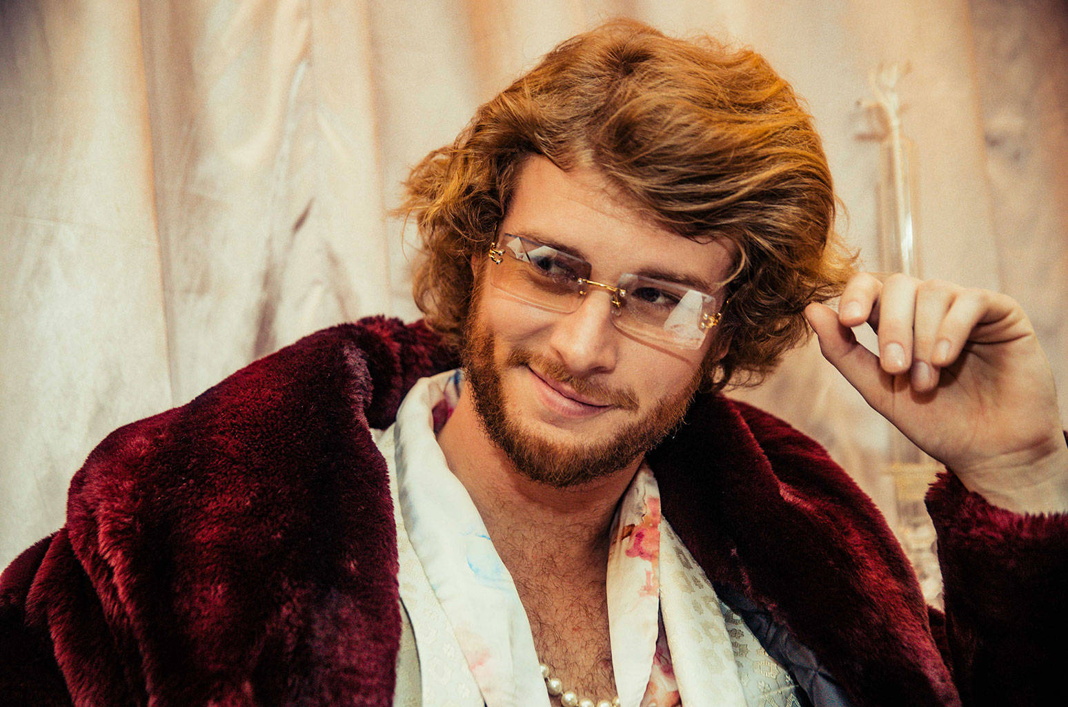 Yung Gravy, curly red hair, glasses, HD Desktop Wallpaper