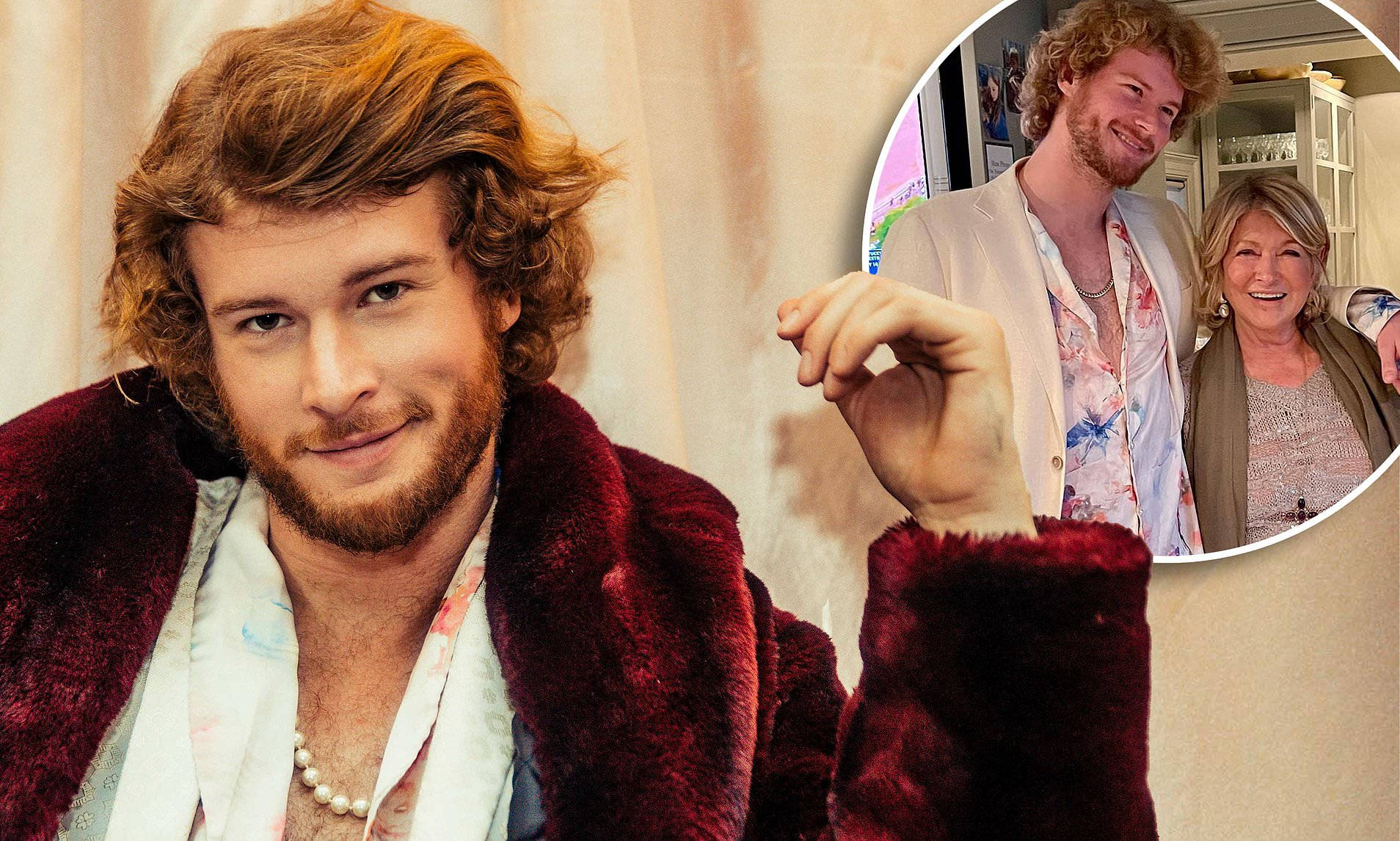 Yung Gravy, red coat, curly red hair, HD Desktop Wallpaper