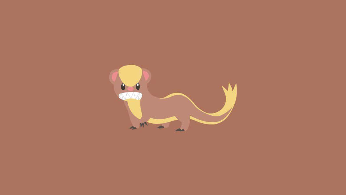 Yungoos, dark pink, yellow mane, SD Desktop Wallpaper