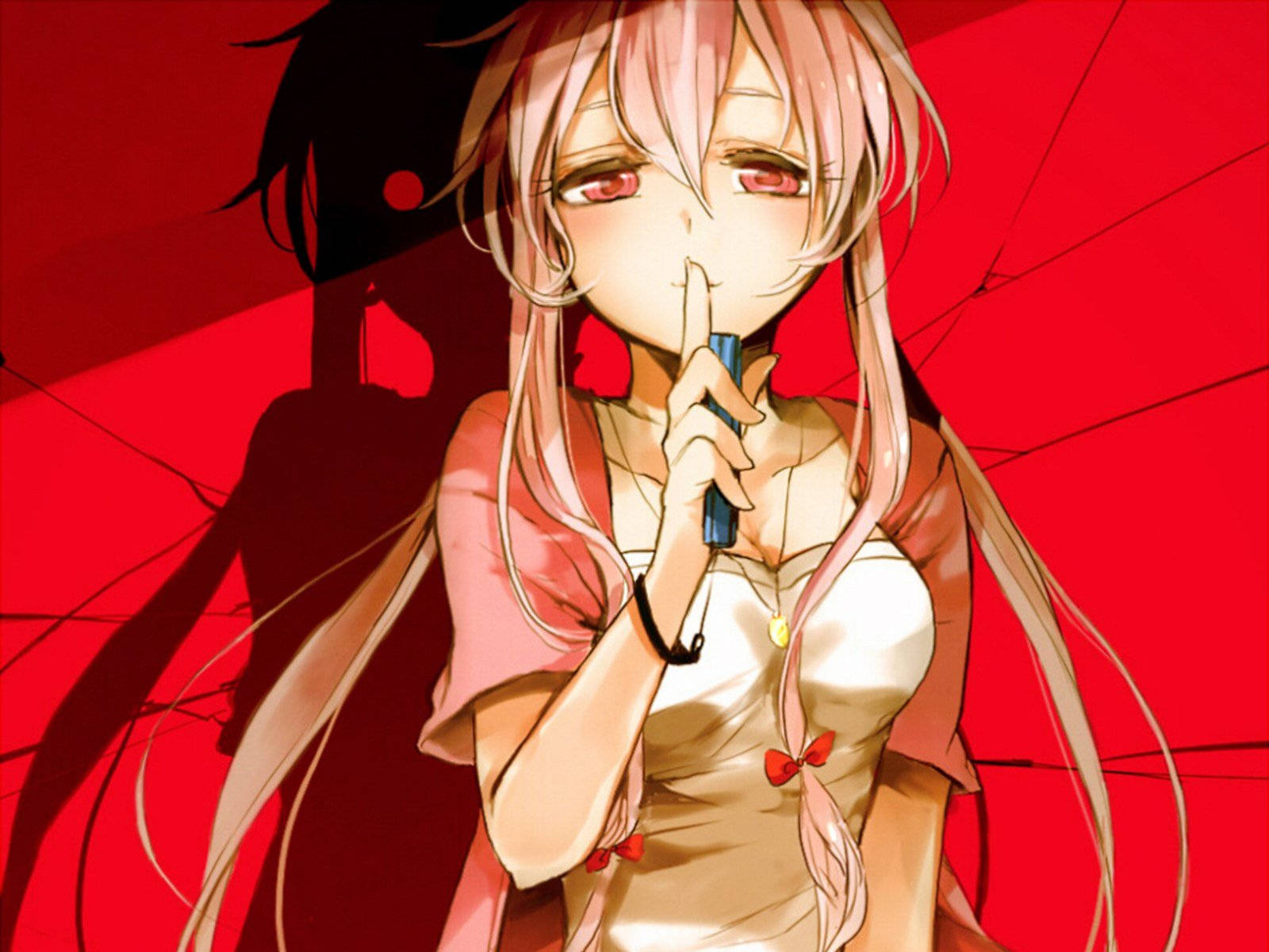 Yuno Gasai, pink-haired, red eyes, HD Desktop Wallpaper