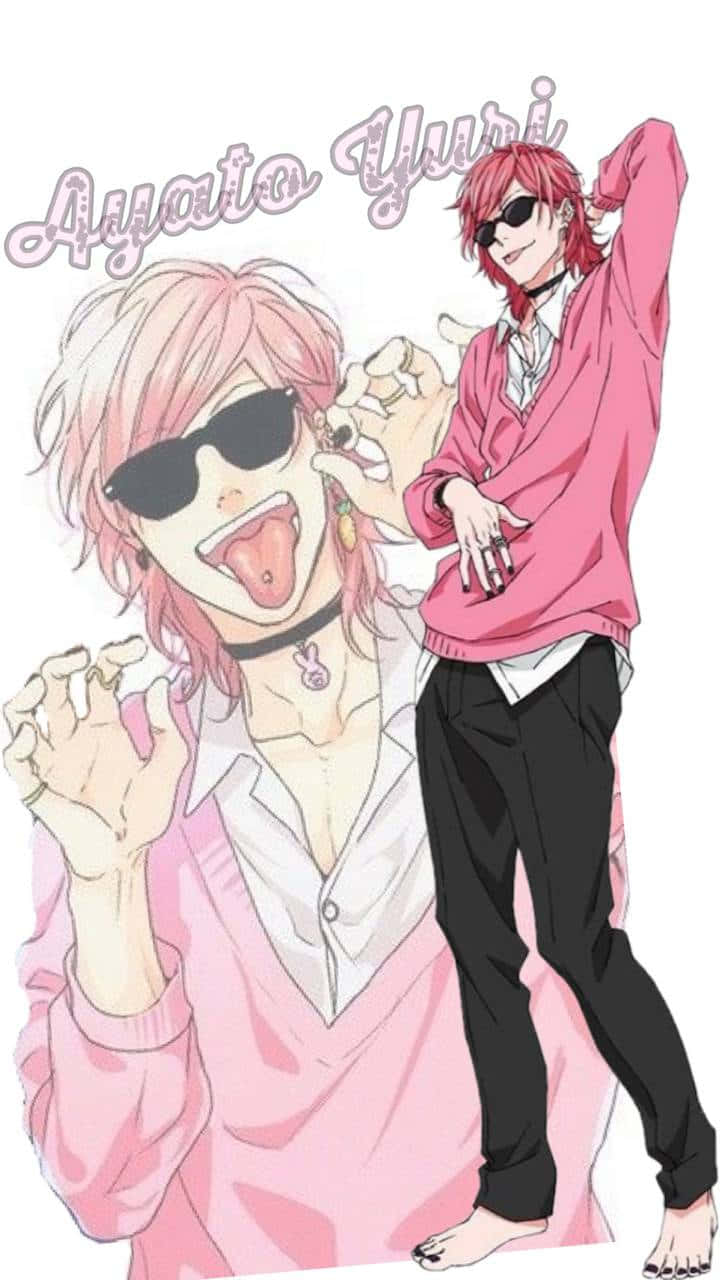 Yuri Ayato, pink hair, sunglasses, HD Phone Wallpaper