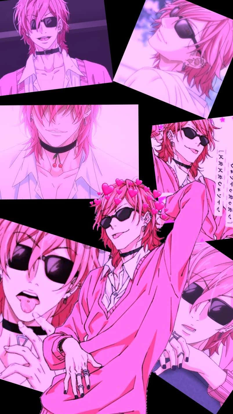 Yuri Ayato, pink-haired, sunglasses, HD Phone Wallpaper