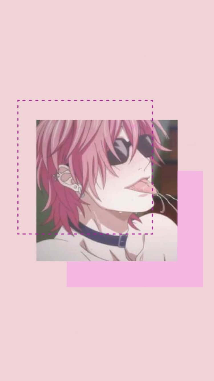Yuri Ayato, pink-haired, sunglasses, HD Phone Wallpaper