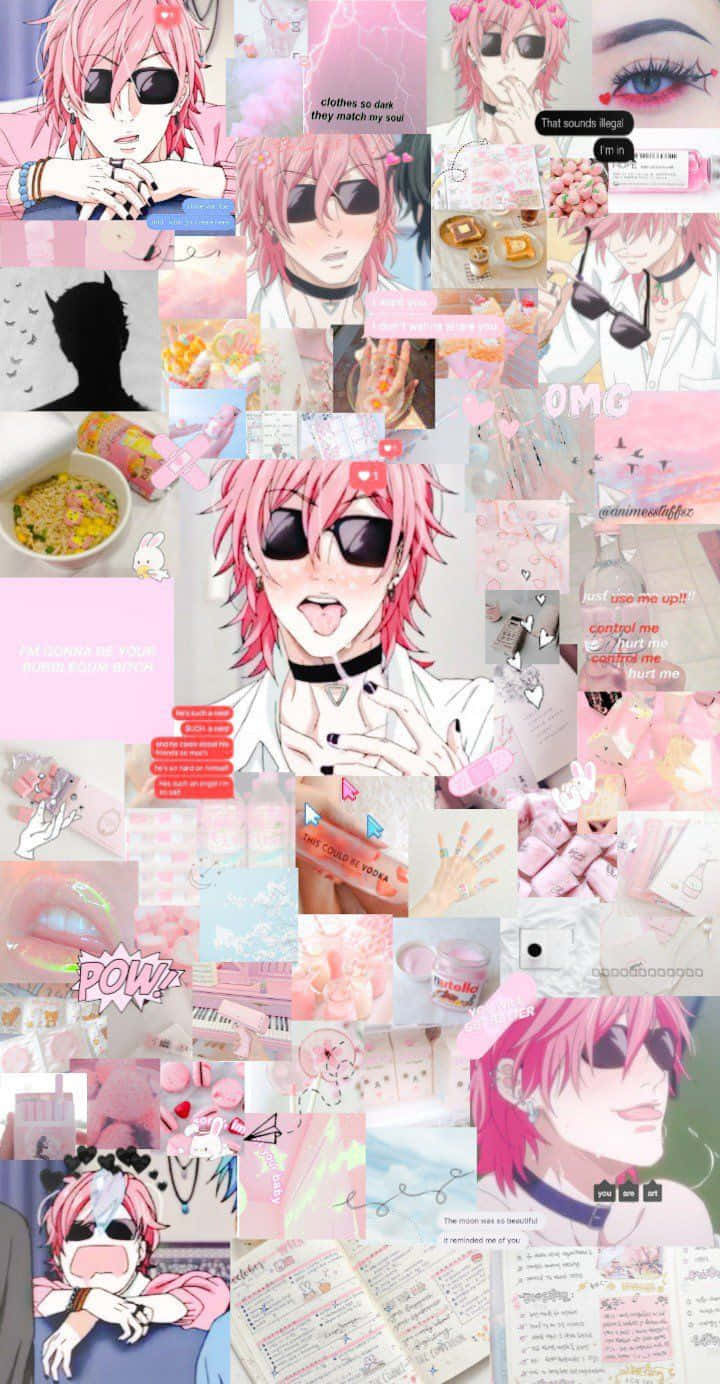 Yuri Ayato, pink-haired character, sunglasses, HD Phone Wallpaper