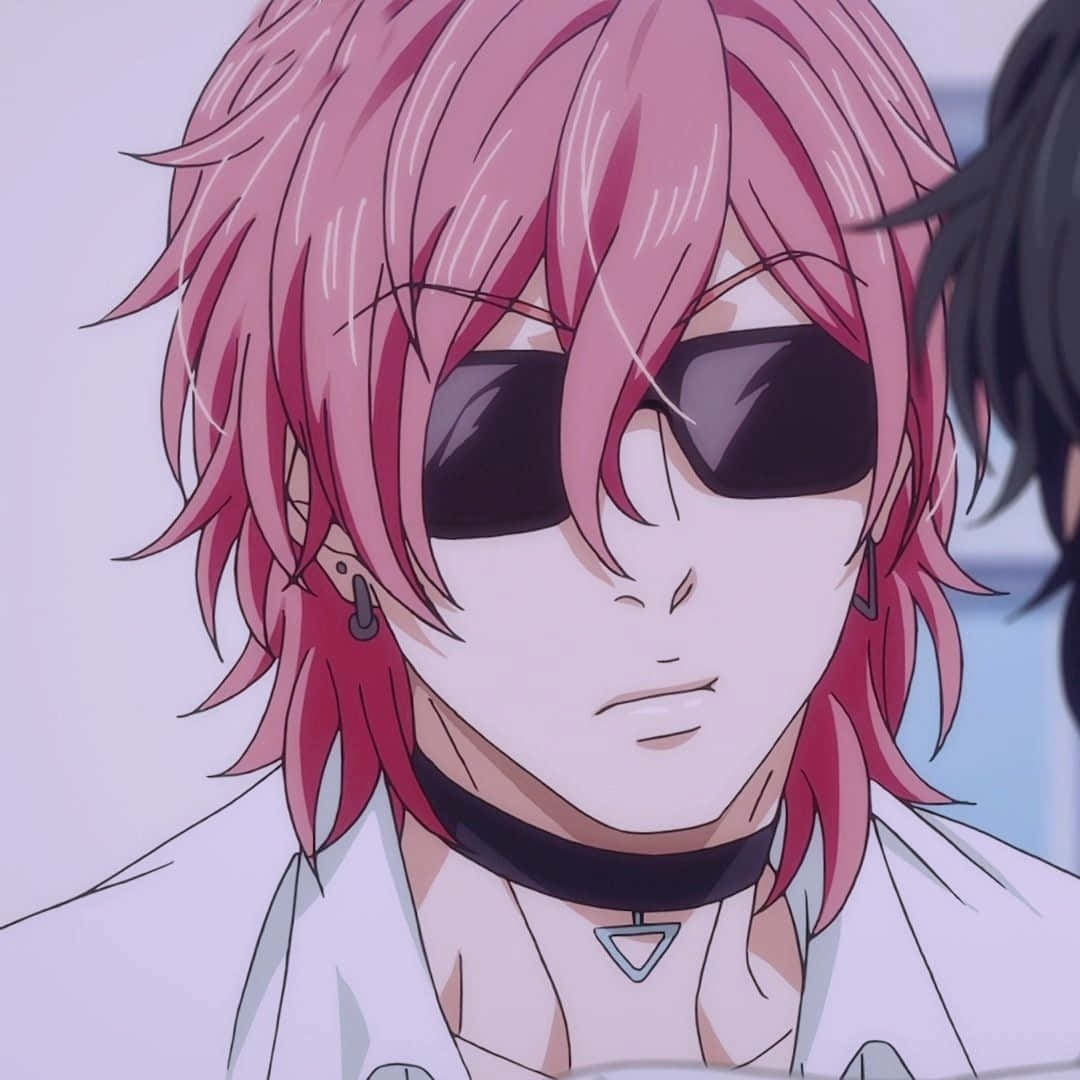 Yuri Ayato, pink-haired, sunglasses, SD Desktop Wallpaper