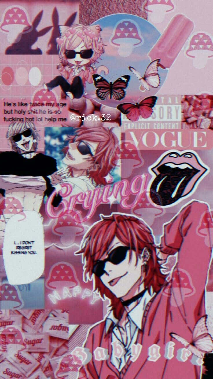 Yuri Ayato, pink, anime characters, HD Phone Wallpaper