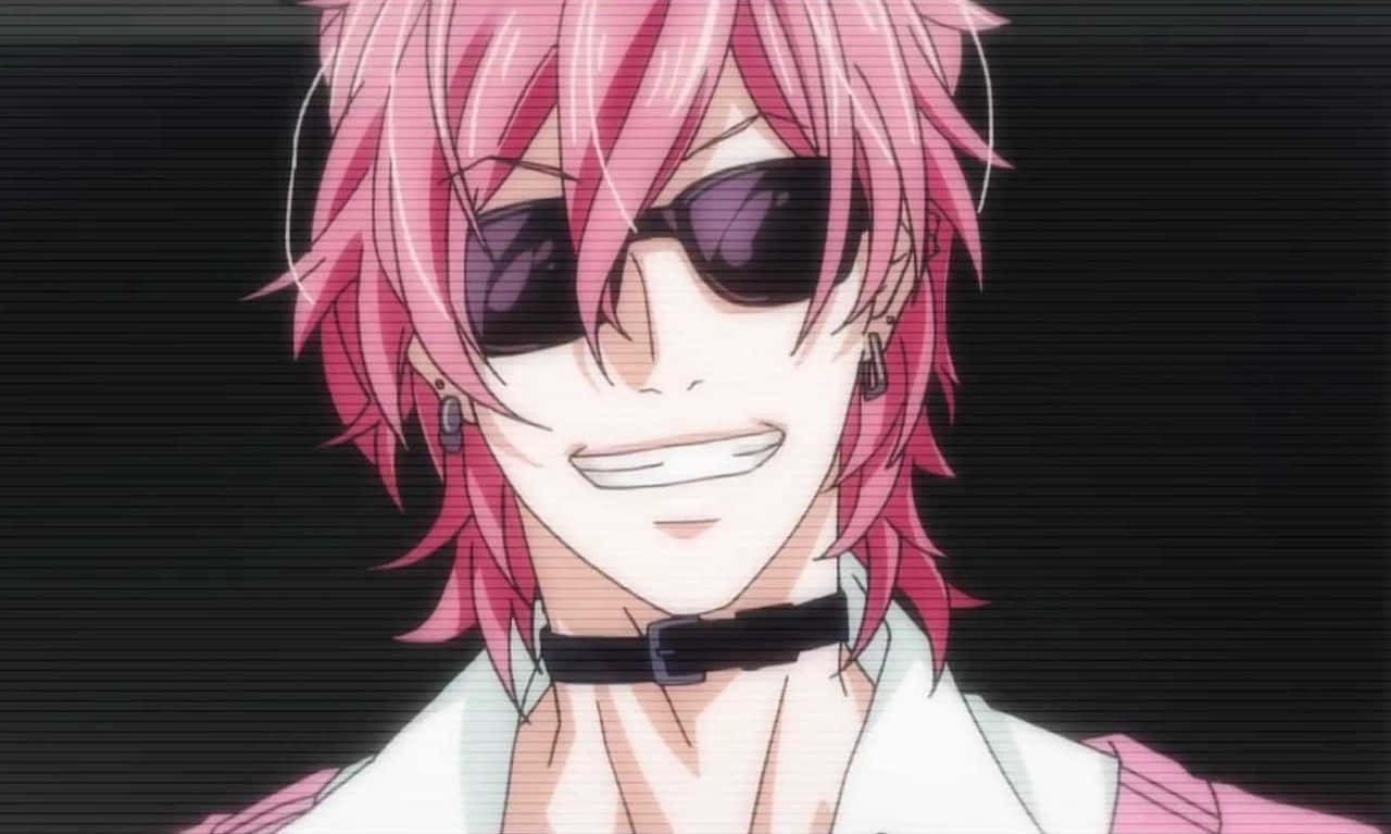 Yuri Ayato, pink-haired, sunglasses, HD Desktop Wallpaper