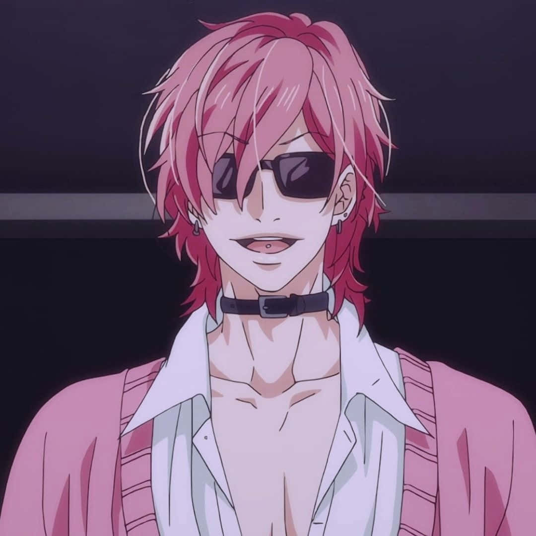 Yuri Ayato, pink hair, sunglasses, SD Desktop Wallpaper
