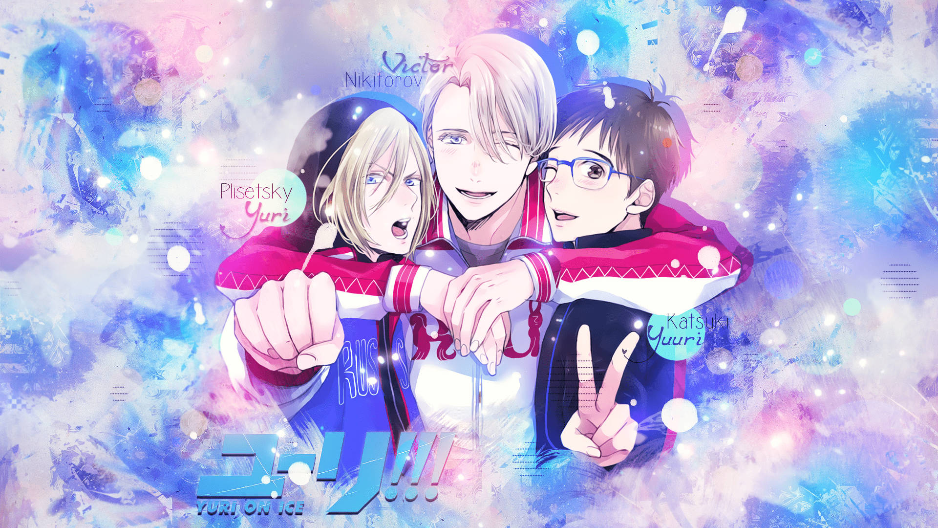 Yuri On Ice, anime characters, vibrant, Full HD Desktop Wallpaper