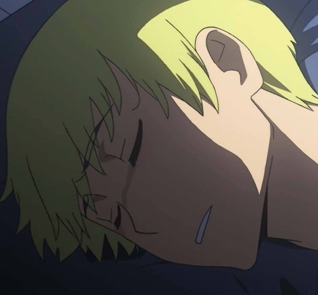 Yusaku Kitamura, spiky green hair, single tear, SD Desktop Wallpaper