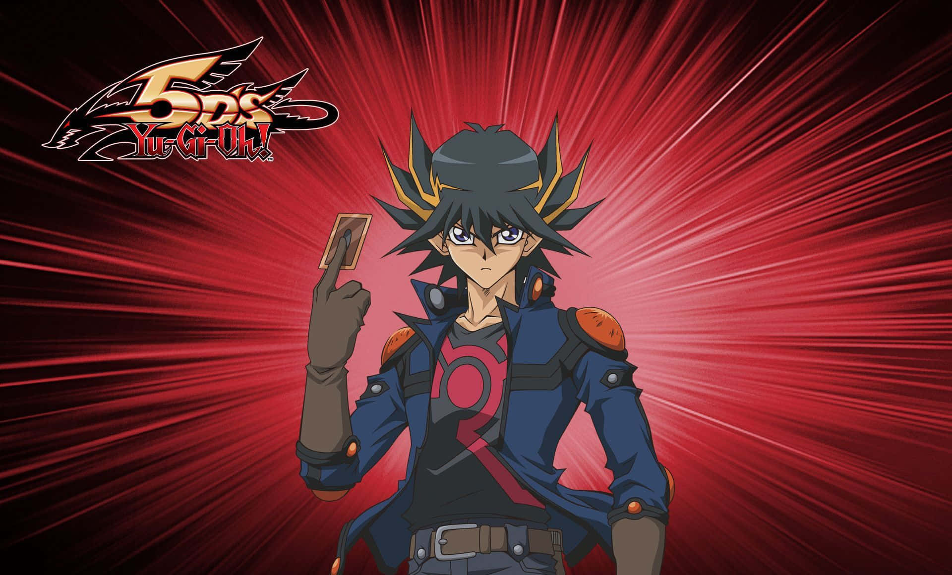 Yusei Fudo, duel runner, blue jacket, Full HD Desktop Wallpaper