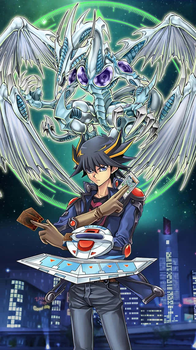 Yusei Fudo, 5D's Era, duel disk, SD Phone Wallpaper