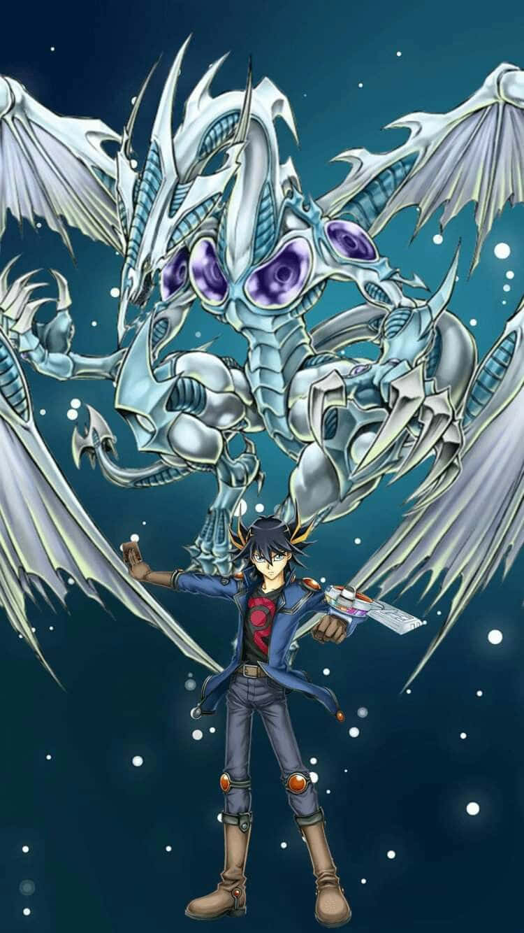 Yusei Fudo, 750x1334, silver dragon, HD Phone Wallpaper