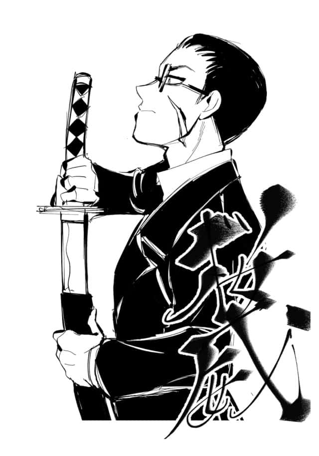 Yusuke Sakurai, kimono, katana, SD Phone Wallpaper